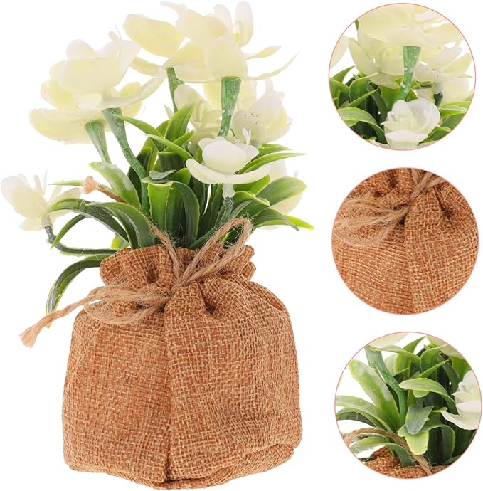 Zerodeko Realistic Faux Phalaenopsis Orchid with Pot Simulation Potted Flower for Living Office Bedroom Decor Creative Artificial Bonsai Home and Festival