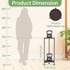 KMOTASUO 2 Tier Plant Stand Indoor for Large Tall Heavy Duty Planter, Multiple Sturdy Metal Flower Corner Rack for Narrow House Floor, Iron Vertical Level Round Orchi Holder Organizer, Bronze