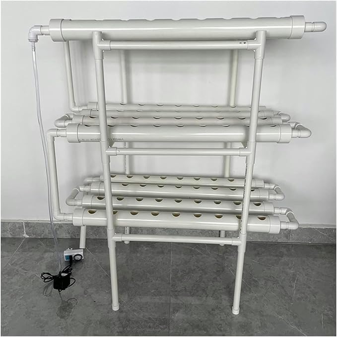 FLTRGO Hydroponic Tower Growing Sytem Indoor Growing System with Hydroponics Mini Greenhouse Agriculture for Planting Lettuce Strawberry Easy to Install and Operate (Bianco 108 Plants)