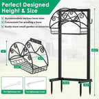 TomCare Garden Hose Holder Upgraded Water Hose Holder Heavy Duty 4 Spikes Hose Hanger Holds 160 Feet Hoses Stable Freestanding Hose Storage Organizer for Outside Yard