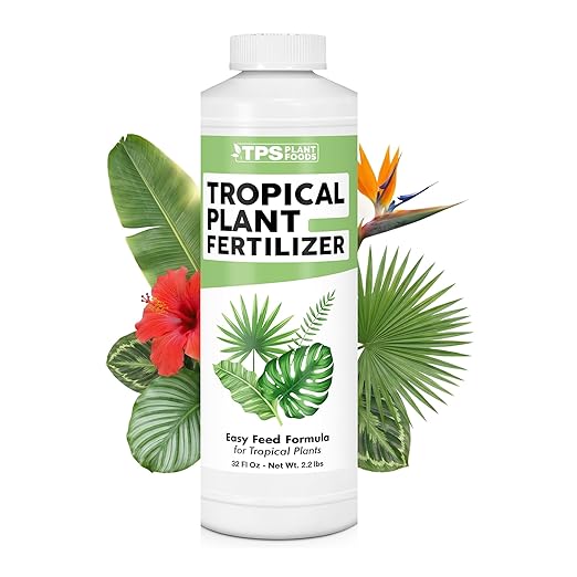 Tropical Plant Fertilizer – Liquid Plant Food for Bigger Leaves, Lush Growth & Stronger Roots, 32 oz