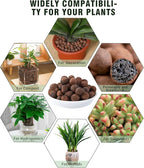 Natural Leca Clay Pebbles, 15LBS 8mm-18mm Expanded Organic Balls Plants Grow Media Gardening Soil for Hydroponics, Drainage, Decoration, Aquaponics