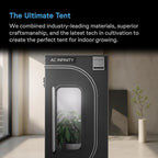 AC Infinity CLOUDLAB 894, Advance Grow Tent 8x4, Thickest 1" Poles, 2000D Mylar Canvas, Lab-Tested Highest Reflectivity, Largest Zipper Window, Controller Mount Plate, 96" x 48" x 80" Indoor Growing