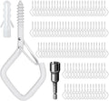 110 PCS Q-Hanger Hooks for String Lights, Ceiling Hangers for Plants & Wind Chimes, Christmas Decorations Outdoor Hooks White