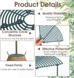 Nogeqi 2pcs Plants Covers Soil,7.5/11.8 Inch Plant Pot Grid,Plastic Plant Covers from Animals with Ground Nails,Keep Dog and Cat Out of Potted Plants for Indoor (Large Small Dark Green)