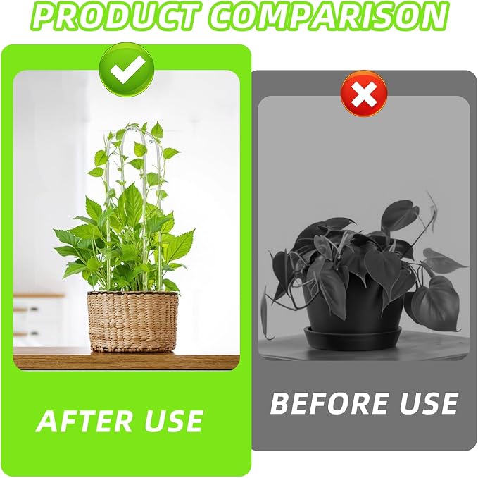 3PCS U-Shaped Clear Acrylic Trellis, 13.7X4'' Plant Trellis for Potted Climbing Plants, U-Style Garden Plant Support for Vine, Ivy, Hoya, Pothos Indoor with Outdoor Use