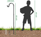 GOFORWILD Shepherd Hooks 6 Pack Adjustable, 49 inches Tall, Premium Metal Garden Hook for Outdoor, Hanging Plant, Solar Lights, Lanterns, Bird Feeders, and Wedding Decor, 7013-3