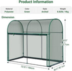Ohuhu Crop Cages for Garden Plant: 6x3x5 Ft Tent Cage, Plant Netting Cover with Zipper, Garden Bed Cover, Plant Cover from Animal Wind-Resistant Garden Cage for Fruit Vegetable Flower