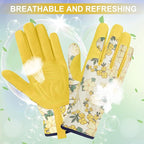 Womens Gardening Weeding Working Gloves, Leather Garden Glove for Women Thorn Proof No Stab for Digging, Planting,Pruning
