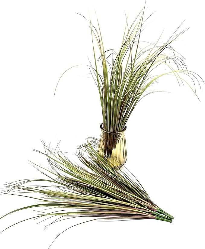 CATTREE Fake Wheat Grass Plants Artificial Greenery Tall Shrubs 16 Bundles, Outdoor Decor Faux Plastic Leaves Bushes for Indoor Office Garden Wedding Party Vase Filler DIY Decorations, Purple 16 Pcs