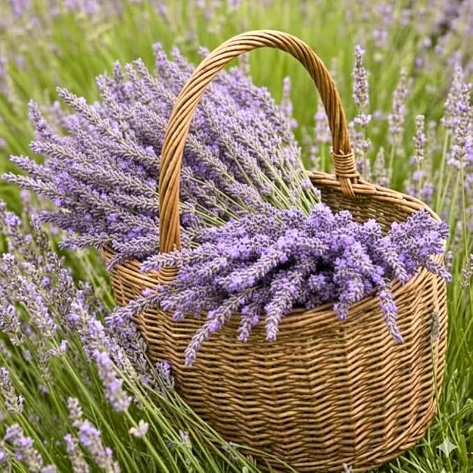 4 Lavender Plants Live Starter Plants 4-6" in Tall, Hardy Perennial Lavender for Garden and Landscape with Fragrant Purple Blooms, No Pot (Blue)