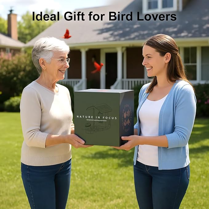 birdsnap® PAV-Bird Feeder with Camera,2K HD with 32GB Card, AI Identify Smart Bird House Cam Solar Panel,Live Stream,Motion Detection,Auto Record Video for Backyard Outdoors,Ideal Gift for Bird Lover