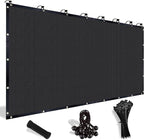 Shade&Beyond 90% Sun Shade Cloth with Grommets, 4' X 12' Pergola Shade Cover Canopy, Mesh Tarp Sun Screens for Patio, Outdoor, Garden, Backyard, Black