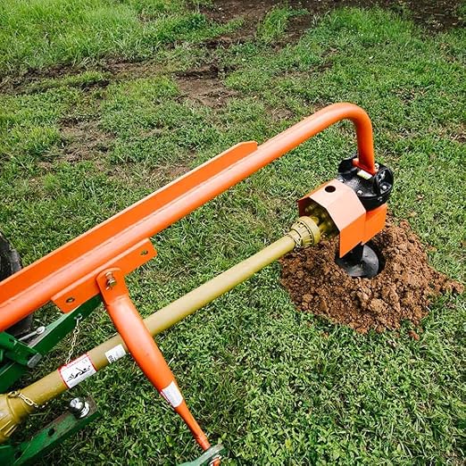 Titan Attachments 60 HP 3 Point Post Hole Digger Attachment, PTO Powdered Digger, Compact Tractor Attachment for Fence Posts, Deck and Building Frames, Plant Trees and Shrubs, Auger Sold Separate