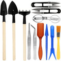 GANAZONO 12pcs Gardening Tool Set for Succulent Planting with Sprayer, Soil Shovels, Pruning Shears, and Flowerpot Accessories – Small Hand Tools for Indoor and Outdoor Garden Care