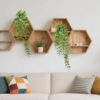Clearain Fake Hanging Plants Vines for Room Decor, Artificial Ivy Greenery Garlands for Home Decor, Mini Faux Succulent Plant for Indoor Outdoor Aesthetic Office Shelf Decor (Dutch Bean leaves-1pcs)