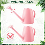 Reallnaive 6 Pcs Indoor Watering Can Set 1/2 Gallon Can 6.8 oz Spray Bottle 17 oz Squeeze Bottle Plant Watering Globes Soil Moisture Meter Small Spraying Set for Indoor Outdoor Plants(Pink)