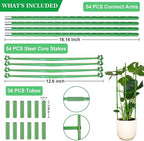 Moirsunt 6 Packs Tomato Cage for Garden Plant Support, Up to 48inch Garden Plant Stakes Tomato Trellis for Potted Plants, Deformable Tomato Cage Trellis for Climbing Plants Vegetables Flowers