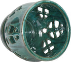 W&W Orchid Pot with Holes and Saucer for Repotting, Green Mix, 6.5"
