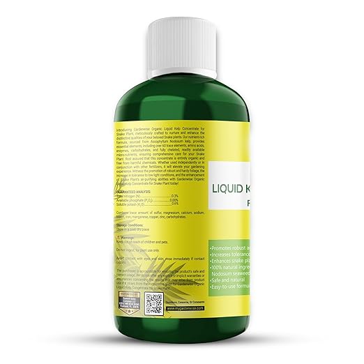 GARDENWISE Organic Seaweed Kelp Liquid Fertilizer for Sansevieria - Snake Plant Food (16 OZ)