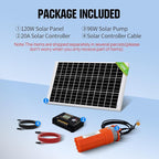 ECO-WORTHY Solar Well Pump Kit - 100W Solar Panel with 12V Deep Well Water Pump for Off-grid Living or Irrigation, Farm & Ranch-DELIVERY IN 2 PARCELS One