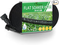 Flat Soaker Hose, Garden Hose with Heavy Duty Double Layer Design, Drip Irrigation Hose Saves 80% Water, Leak Proof Sprinkler Hose for Garden, Lawn, Vegetable plot (25FT)