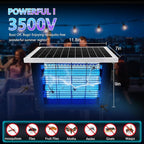 Powerful Solar Bug Zapper Outdoor for 2000 sq.ft with 13FT Extension Cord, Rechargeable Mosquito Zapper with High Powered, Waterproof Solar Fly Zapper for Patio Garden Backyard RV Camping