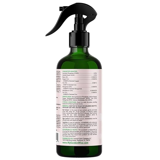 GardenWise Orchid Food Bloom Booster Fertilizer - Bloom Orchids Fertilizer – Phosphorus and Potassium Formula 0-0.05-0.03 - Ready-to-Use Spray with Chelated Micronutrients (16 OZ)