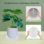 6 Pack 10 Inch Round Plant Saucers for Less 8.4 Inch Pot Indoors Outdoors Plant Trays for Pots Planter Saucer Plastic Plant Drip Tray Planter Water Tray for Potted Plants(Clear, 10"(6pcs))