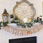 Ouddy Decor Eucalyptus Garland 6.56 Ft Lush Silver Dollar Leaves Boxwood with White Buds Artificial Faux Greenery Vines for Baby Shower Wedding Party Table Runner Room Home Mantle Decor
