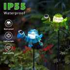 Turtle Solar Garden Lights, 25" H Waterproof Decorative Solar Stake Light, 2 Pcs Outdoor Statues Figurine Lights for Spring Garden Lawn Patio Yard Decoration