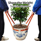 Potted Plant Mover，Plant Lifting Straps for Garden Flower Pots, Planters，Rocks, Trees，Easily Lift and Move Heavy Items Up to 150 Pounds，Small Size, Orange, Patent Pending