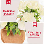 INOOMP Realistic Faux Phalaenopsis Orchid Flowers Potted Decoration for Living Room Office Bedroom Maintenance Artificial Orchid Bonsai with Lifelike Craftsmanship for Home Desktop