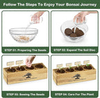 LUOJIBIE Bonsai Tree Kit, Complete Bonzai Tree Starter Kits, for Mom, Unique Christmas Birthday Gardening Gifts for Women Mom Men Grandkids, Crafts Hobby Kits