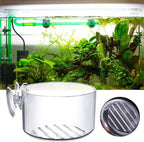 4 Pcs Aquarium Plant Pot Planter, Glass Fish Tank Plants Holder, Aquarium Decoration Plant Cup with Suction Cups for Fishes Tank Ornament Aquarium Décor Plastic Plants Fish and Aquatic Pets