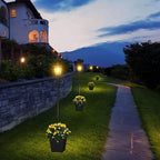 ILANCK 64 Inch Solar Lamp Post Light with Planter, 60 High Lumens Street Light, Solar Post Lights Waterproof for Garden, Pathway, Lawn, Driveway, Front Back Door Outdoor Pole Lamp（Warm）