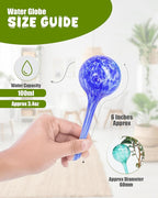 Iridescent Self Watering Globes, Glass Rainbow Plant Watering Globes, Self Watering Planter Insert, Automatic Plant Waterer Indoor (Small-4 Pcs Multi-Color)
