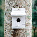 NATUREYLWL Wooden Bird House for Outside with Perch - Weatherproof Hanging Birdhouse for Finches, Bluebirds, Cardinals - Outdoor Garden Birdhouse with Easy Clean Design