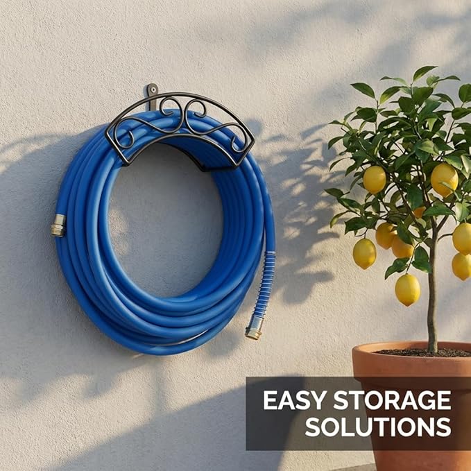 WiseFlow Garden Hose 100FT x 3/4", Heavy Duty Rubber Hose, Water Hose with Five Layered Braiding, Male Female Fittings, 1000PSI Burst, 300PSI Working (Blue)