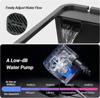 3.5 Gallon Betta Fish Tank, All in One Aquarium Starter Kits with Back Filter, Adjustable Pump, 25W Heater, LED Thermometer, LED Light with Timer & Water Changer Kit, Gifts for Mom Wife