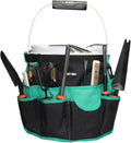 MELOTOUGH Bucket Caddy Organizer Bucket Tool Organizer for Garden Tools Fit 3.5 to 5 Gallon Bucket (Green)