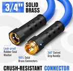 Heavy Duty Garden Hose 25 ft, Non-Expanding Flexible Water Hose, Kink Resistant Lightweight Hybrid Hose, Leakproof Hose Male to Female Fittings