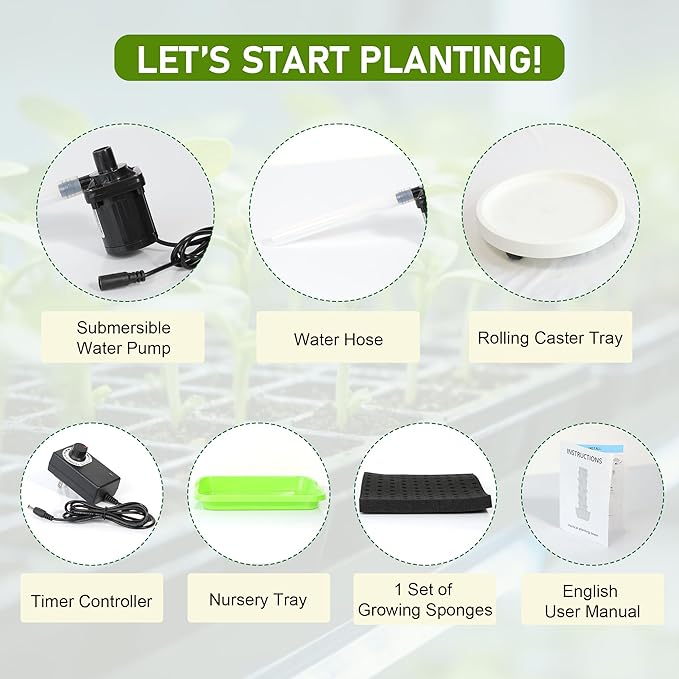 9-Tier 67-Inch Hydroponic Tower Garden System - 36-Plant Aeroponic Growing Tower with 20-Gallon Reservoir & Mobile Cart for Indoor Vertical Farming (Herb/Lettuce/Strawberry Kit)