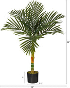 Nearly Natural 3ft. Golden Cane Artificial Palm Tree