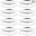 Peasur 4x4 Solar Post Cap Lights Outdoor with 3 Modes, 8 Packs White Fence Light Solar Powered Waterproof, Wood/Vinyl Post Caps for Deck Yard Garden Patio Porch Outside