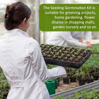 Vesici 20 Pack Seed Starter Trays, 50 Cell Seedling Trays with 1020 Flat Tray, Deep Plug Nursery Plant Pots for Germination, Water Collection, Indoor Outdoor Seed Starting & Transplanting