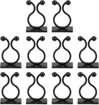 uxcell 100Pcs Plant Climbing Wall Fixture Clips, Plant Fixer Self-Adhesive Hooks Wire Fixing Supporting for Indoor Outdoor Decoration and Cable Wire Fixing (Black, 16.2mm/0.64")