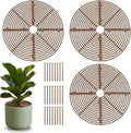 Plant Pot Cover, 3 Pack Plant Pot Protector from Cats Indoor, Cat Proof Indoor Plant Protector, Round Plant Pot Covers to Keep Cats Out, Cuttable Mesh with Stakes, 11.8 Inch
