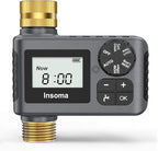 Sprinkler Timer with Brass Inlet and Outlet, Programmable Water Timer for Outdoor Garden Hose, Hose Timers with Rain Delay/Manual/Auto Mode, Drip Irrigation and Lawn Watering System, 1 Outlet
