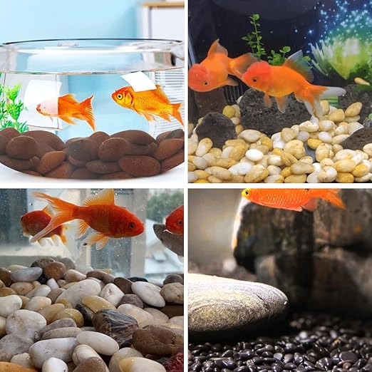 YISZM 10lbs Red River Rocks, 2-3 Inch Natural Pebbles for Indoor Plants, High Polished Decorative Stones Vase Filler Fish Tank Aquariums Landscaping Garden